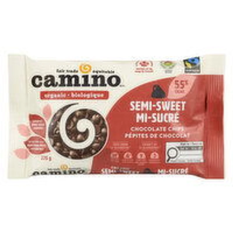 Camino - Organic Chocolate Chips, Semi Sweet, 225 Gram