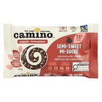 Camino - Organic Chocolate Chips, Semi Sweet, 225 Gram
