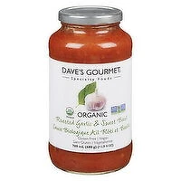 Dave's Gourmet - Organic Roasted Garlic & Sweet Basil Pasta Sauce, 709 Millilitre