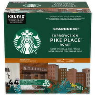 Starbucks - Pike Place Coffee K-Cups, Medium Roast, 44 Each