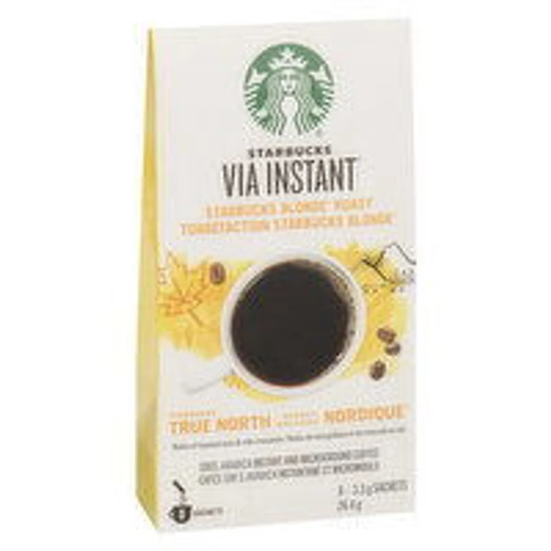 Starbucks - VIA Instant True North Coffee, Blonde Roast, 8 Each