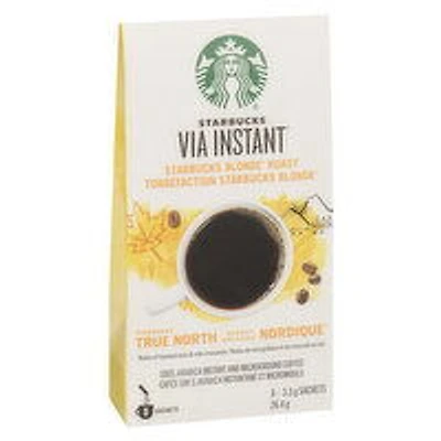 Starbucks - VIA Instant True North Coffee, Blonde Roast, 8 Each