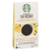 Starbucks - VIA Instant True North Coffee, Blonde Roast, 8 Each