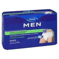 Tena - Tena Underwear Men Sup Pls S/M, 16 Each