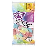 Huer - Sour Neon Worms, 75 Gram