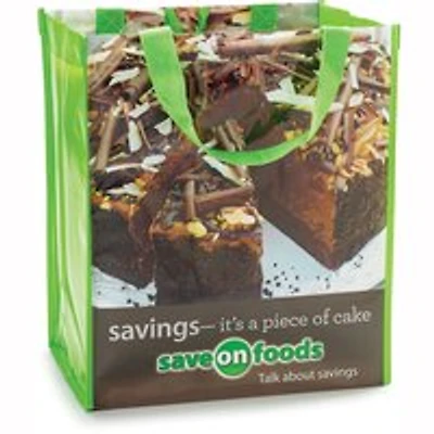 Save-On-Foods - Reusable Shopping Bag- Cake Artwork, 1 Each