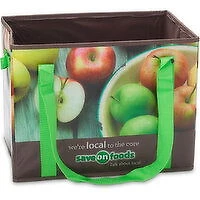 Bring Your Own Box - Save-On-Foods Medium Apple Reusable Box with Handles, 1 Each