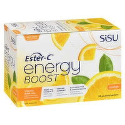 Sisu - Ester-C Energy Boost Natural Orange -To Go, 30 Each