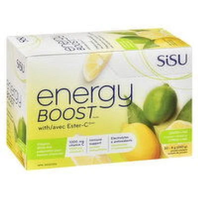 Sisu - To Go Ester-C Energy Boost Lemon Lime, 30 Each