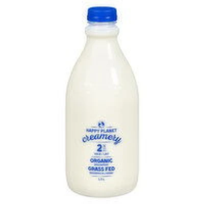 Happy Planet - Creamery Milk 2%  M.F. Organic, 1.5 Litre