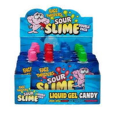 Face Twisters - Sour Slime Liquid Gel Candy, 40 Gram