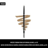 NYX - Micro Brow Pencil - Blonde, 1 Each