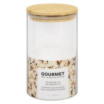 Gourmet - Glass Jar With Bamboo Lid 1L, 1 Each