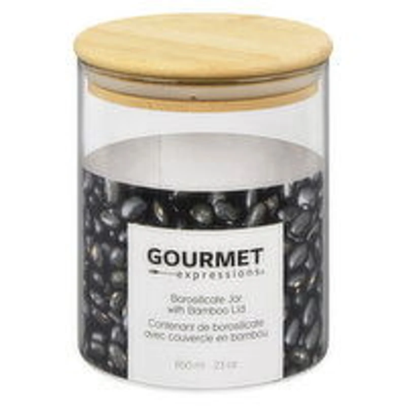 GOURMET expressions - Glass Jar with Bamboo Lid 650ml, 1 Each