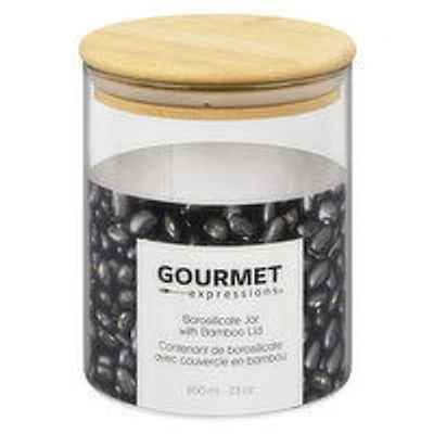 GOURMET expressions - Glass Jar with Bamboo Lid 650ml, 1 Each