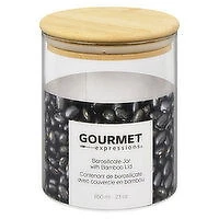 GOURMET expressions - Glass Jar with Bamboo Lid 650ml, 1 Each