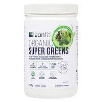 LEANFIT - Organic Super Greens, Natural Flavour Unsweetened, 171 Gram