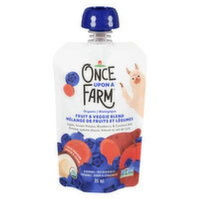 Once Upon A Farm - Baby Puree - Apple Sweet Potato Blueberry, 85 Millilitre