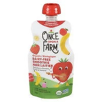 Once Upon A Farm - Smoothies for Kids - Strawberry Banana Organic, 105 Millilitre