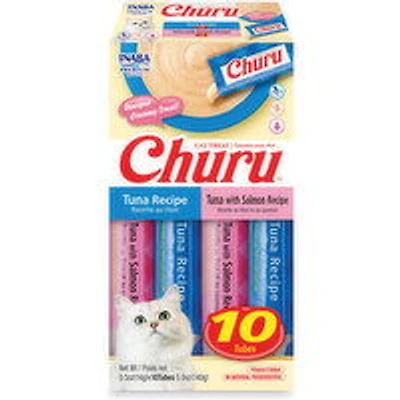 Inaba - Churu Cat Treat Tuna with Salmon Recipe, 10 Each