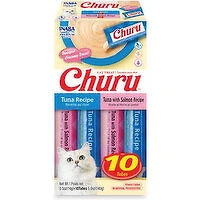 Inaba - Churu Cat Treat Tuna with Salmon Recipe, 10 Each