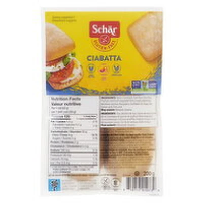 Schar - White Ciabatta Roll, 4 Each