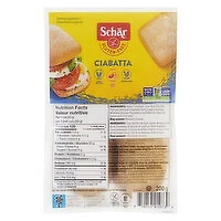 Schar - White Ciabatta Roll, 4 Each