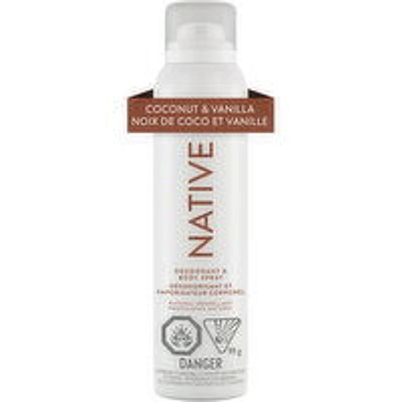 NATIVE - Aerosol-Free Spray Deodorant, Coconut & Vanilla, 99 Gram