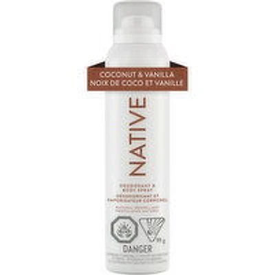 NATIVE - Aerosol-Free Spray Deodorant, Coconut & Vanilla, 99 Gram