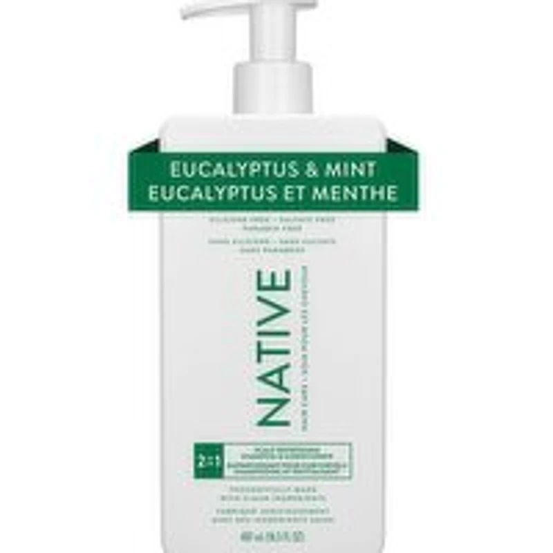 Native - 2in1 Scalp Refreshing Shampoo and Conditioner Eucalyptus & Mint, 487 Millilitre