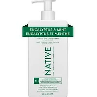 Native - 2in1 Scalp Refreshing Shampoo and Conditioner Eucalyptus & Mint, 487 Millilitre