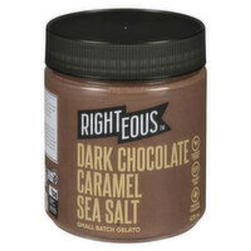 RIGHTEOUS - Chocolate Caramel Sea Salt Gelato, 473 Millilitre