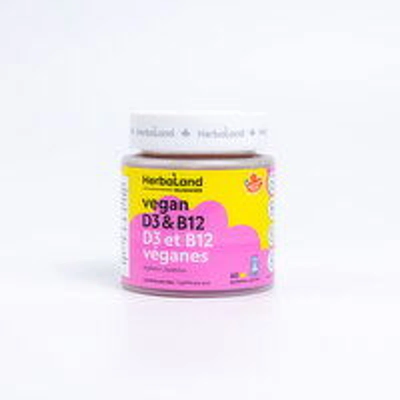 Herbaland - Vegan D3 & B12 Gummies, 60 Each