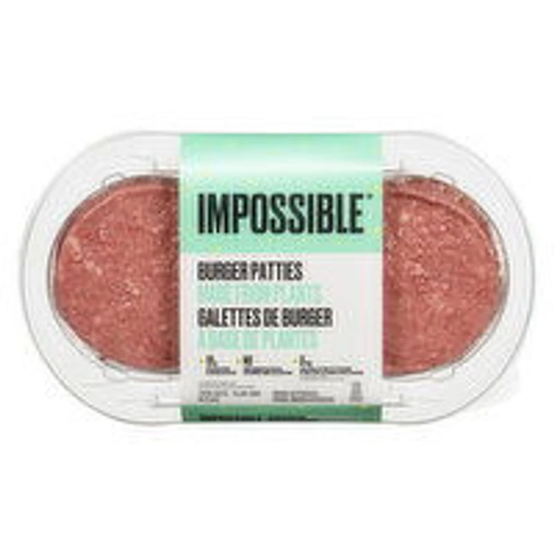 Impossible Foods - Plant-Based Burger Patties, 2 Each