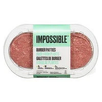 Impossible Foods - Plant-Based Burger Patties, 2 Each