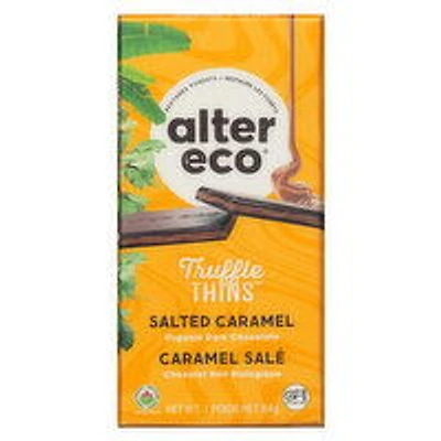 Alter Eco - Dark Chocolate Truffle Thins, Salted Caramel, 84 Gram