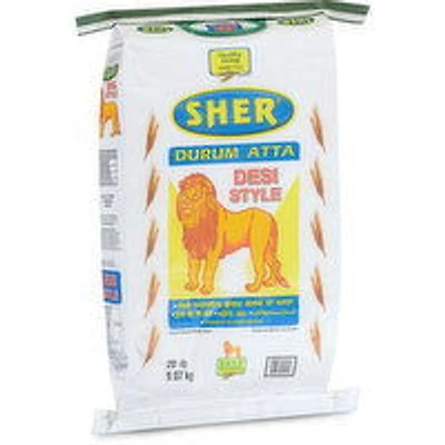 Sher - Durum Atta Desi Style Flour, 20 Pound