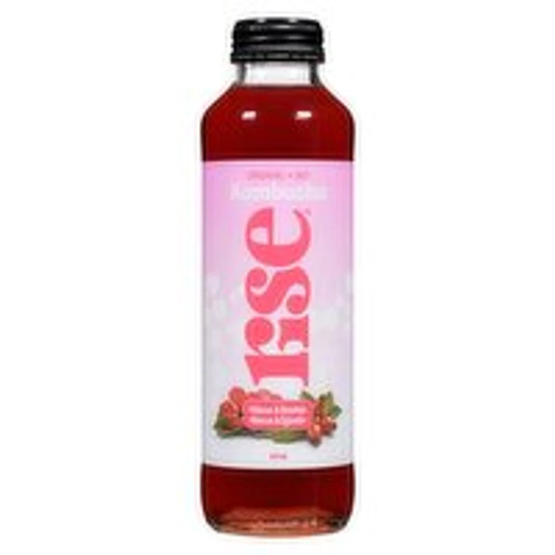 RISE - Organic Kombucha Hibiscus & Rose Hips, 414 Millilitre