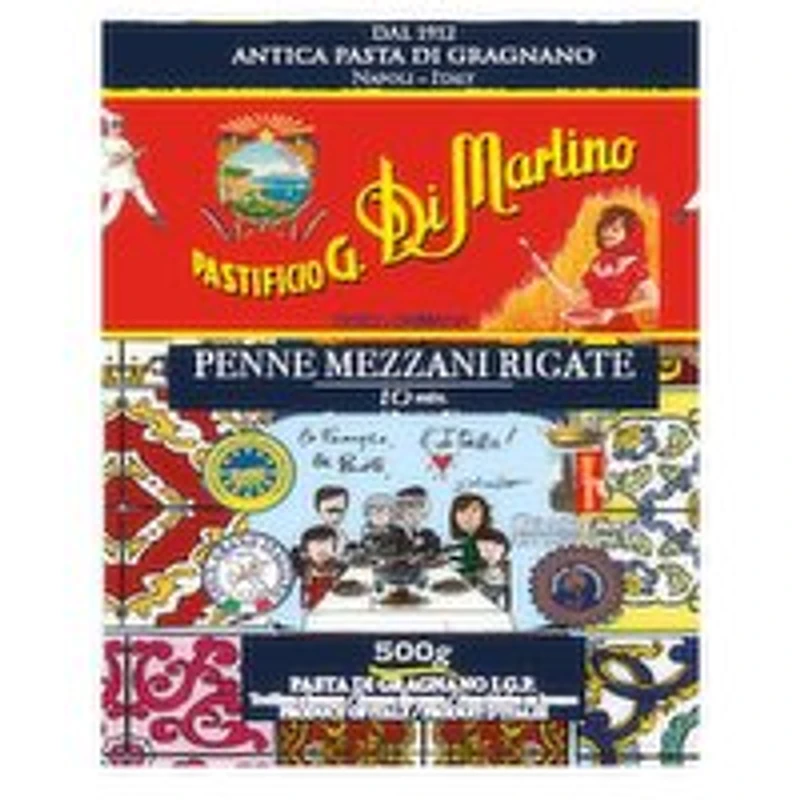 Di Martino Pasta - Pasta, Penne Mezzanelli Rigate, 500 Gram