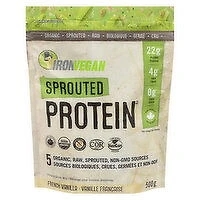 IRON VEGAN - Sprouted Protein Powder French Vanilla, 500 Gram