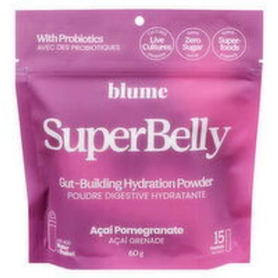 Blume - SuperBelly Acai Pomegranate Gut Building Hydration Powder, 15 Pouches, 60 Gram