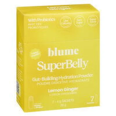 Blume - SuperBelly Gut-Building Hydration Packets, Lemon Ginger - 7 Pack, 28 Gram