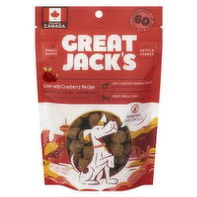 Great Jacks - Dog Treats, Liver With Cranberry, 198 Gram