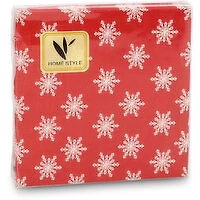 Homestyle - Cocktail Napkins, Snowflake, 20 Pack, 1 Each