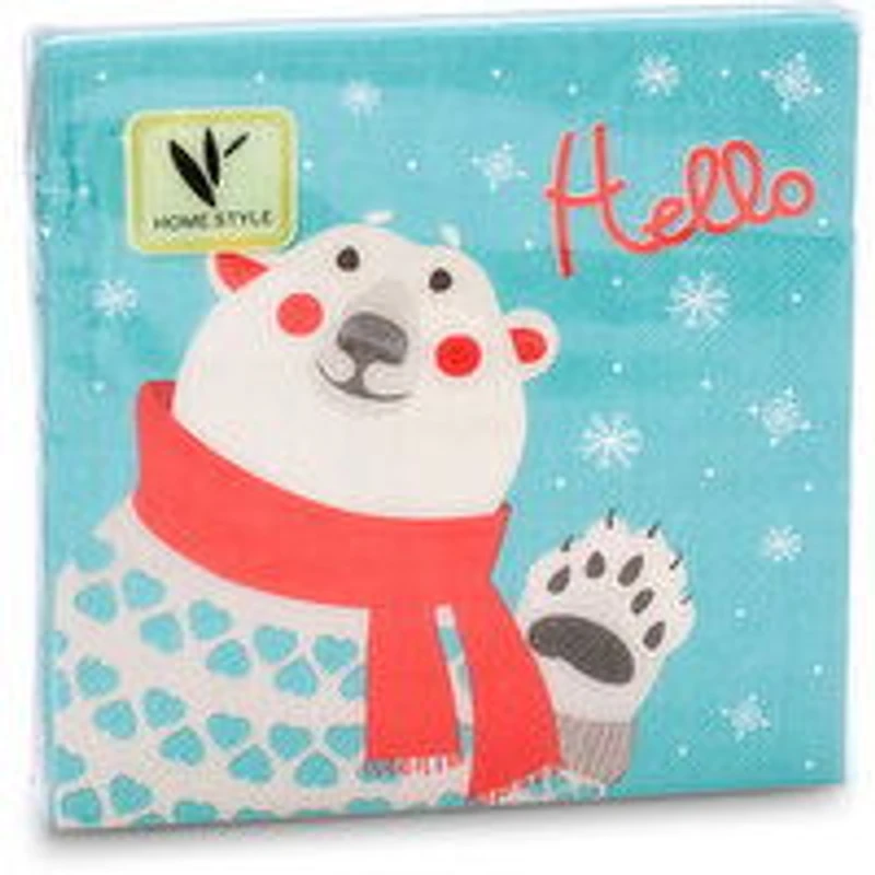Homestyle - Lunch Napkins Polar Bear, 20 Pack, 1 Each