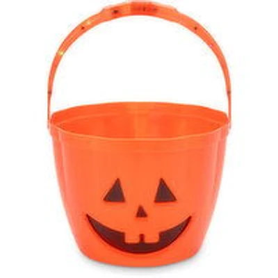 Halloween - LED Orange Candy Bucket, 1 Each
