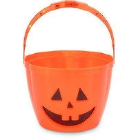 Halloween - LED Orange Candy Bucket, 1 Each