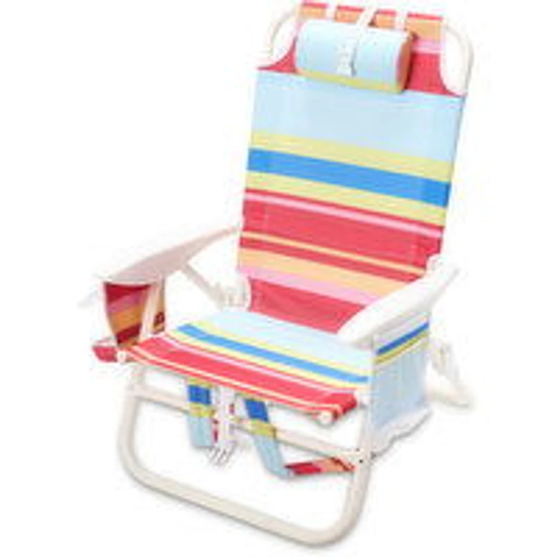 Adjustable - Stripe Beach Chair, 1 Each