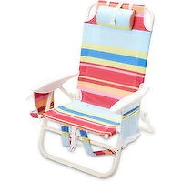 Adjustable - Stripe Beach Chair, 1 Each