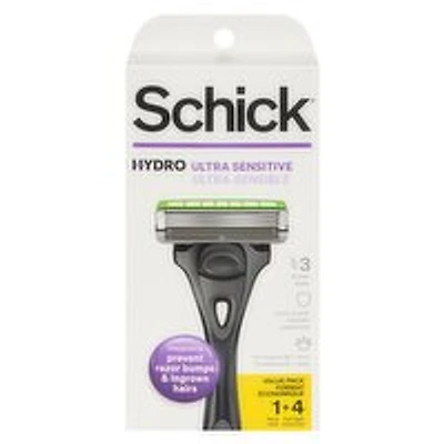 Schick - Hydro Ultra Sensitive 3 Blades Razor, 1 Each